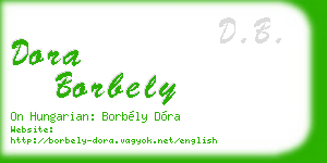 dora borbely business card